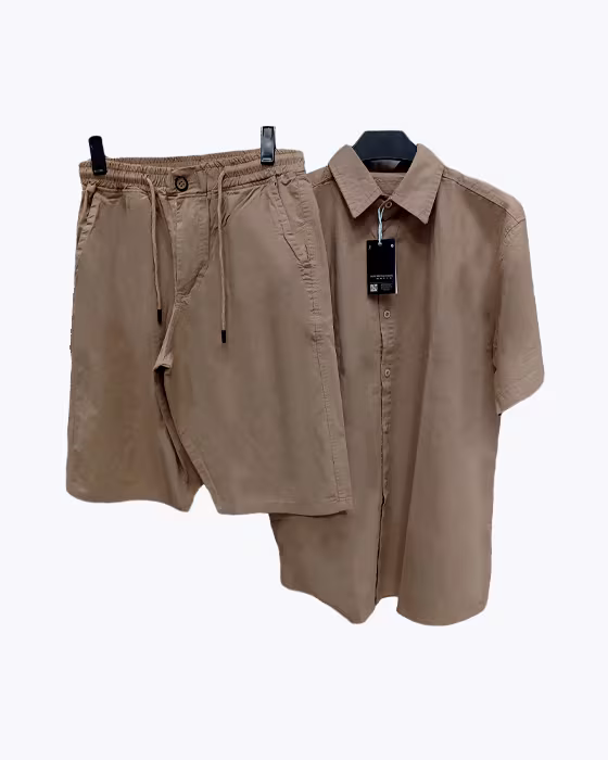 ست لباس و شلوارک لنین zara